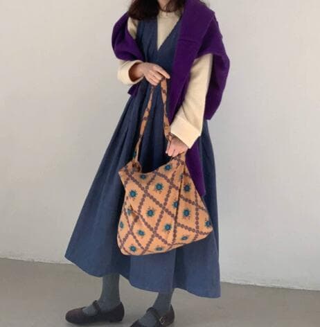 ロングワンピース レディース フレア ロング ワンピース コーデュロイ チュニック