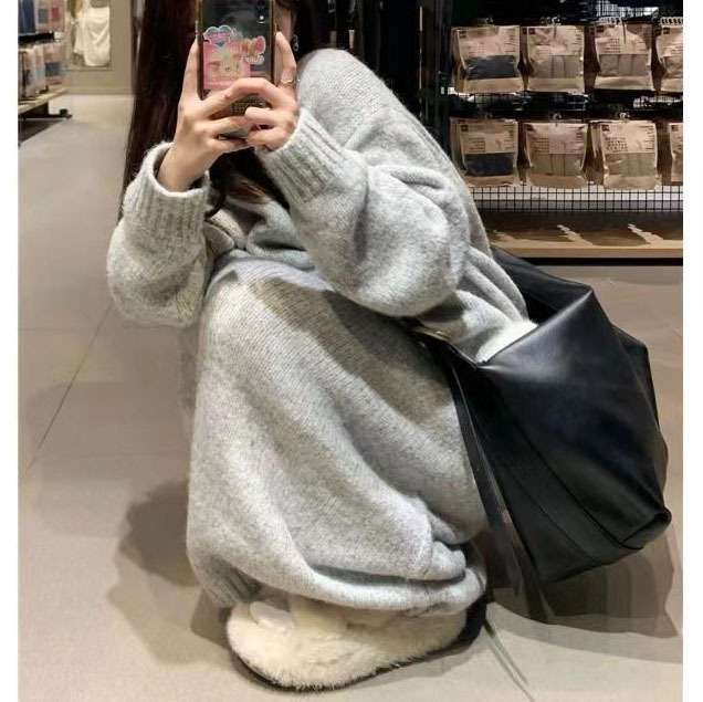 ロングワンピース ふんわり優しい天使のニットワンピース