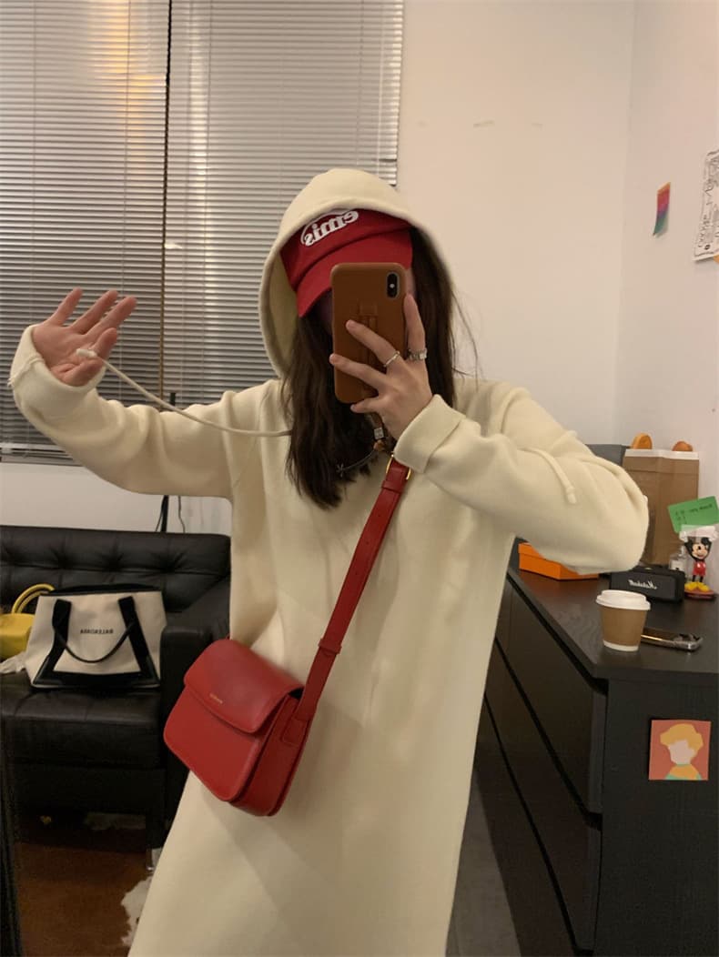 ロングワンピース ゆったりシルエットスウェットワンピース