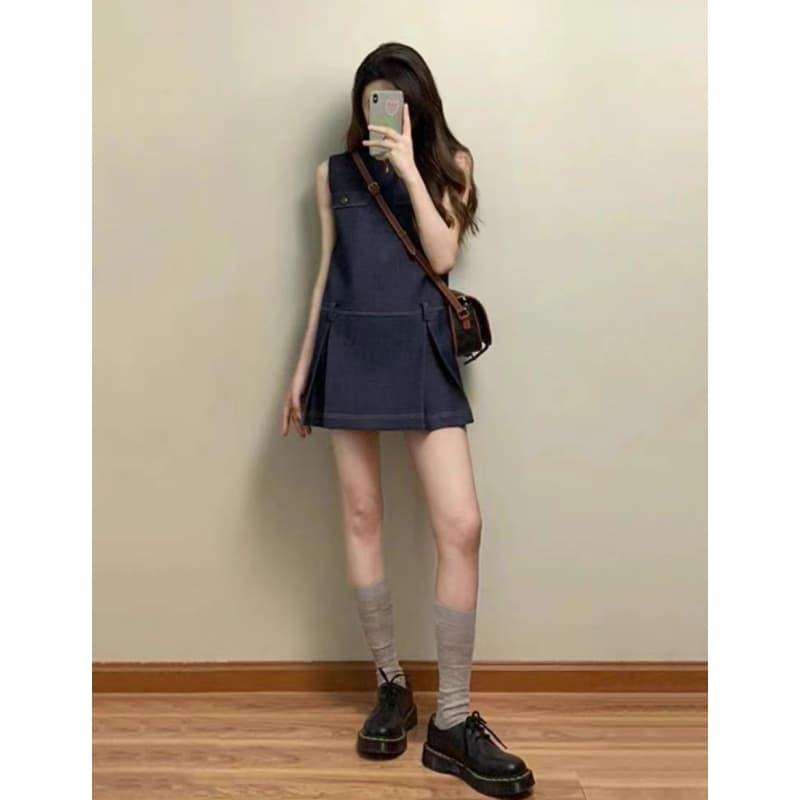 ロングワンピース デニム こなれ感たっぷりデニムワンピース