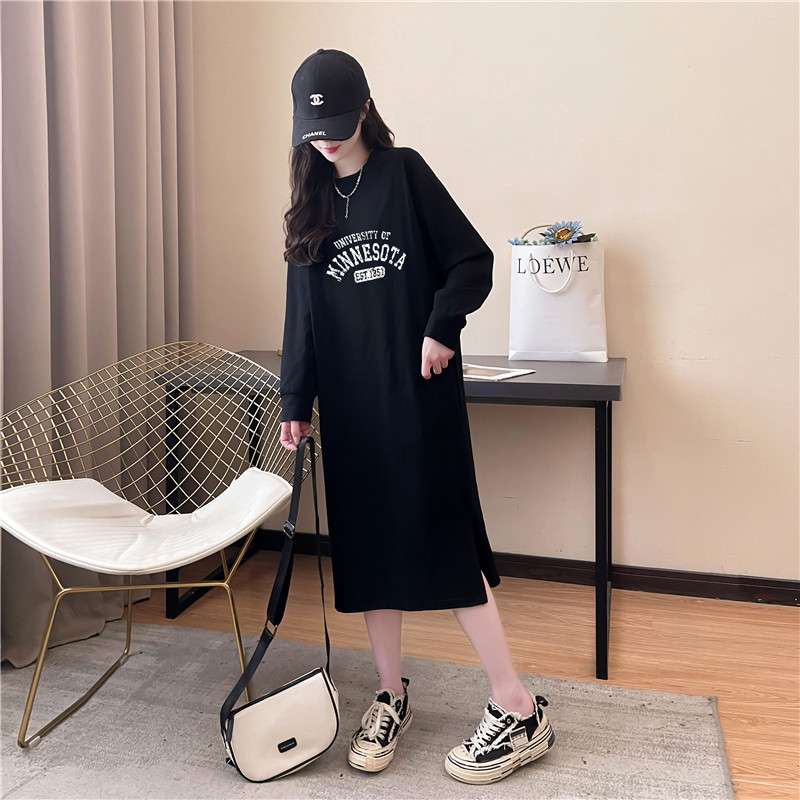 ロングワンピース ミネソタ大学ロゴ入り裏起毛ワンピース