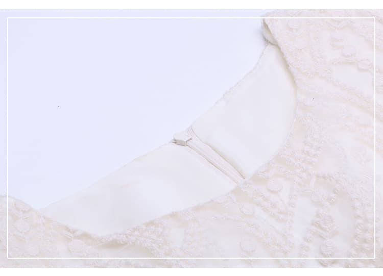 ロングワンピース レース 優美レース模様の華やかロングワンピース