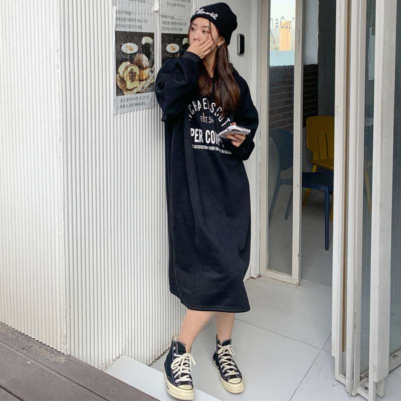 ロングワンピース ゆったりあったかラウンジワンピース