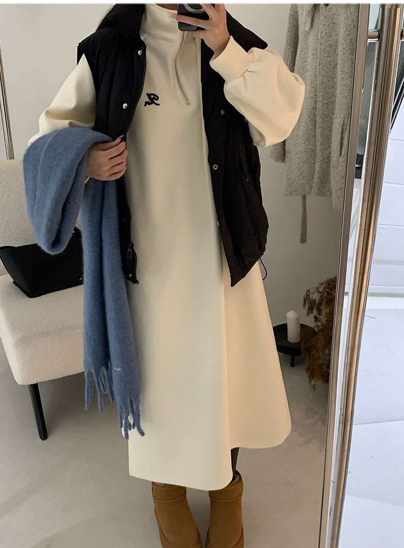 ロングワンピース ゆったりスウェットワンピース