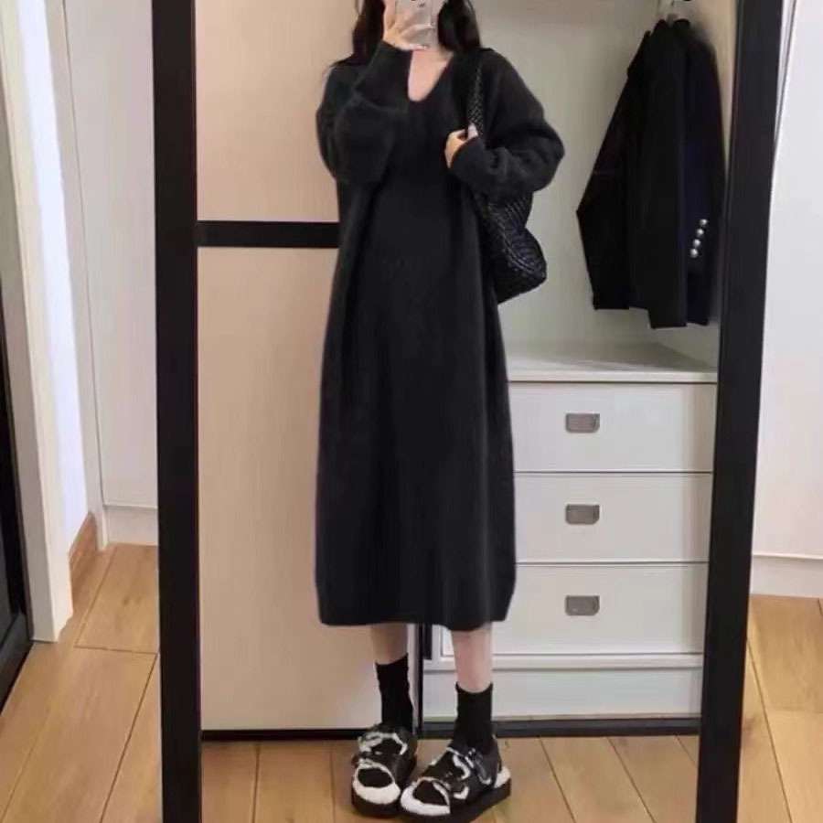 ロングワンピース ふんわり優しい天使のニットワンピース