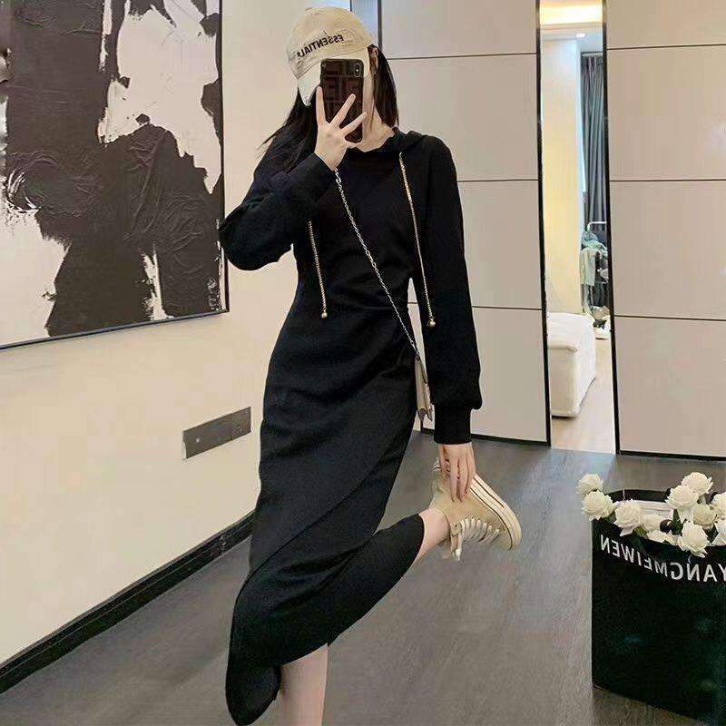 ロングワンピース シンプルラウンジワンピース
