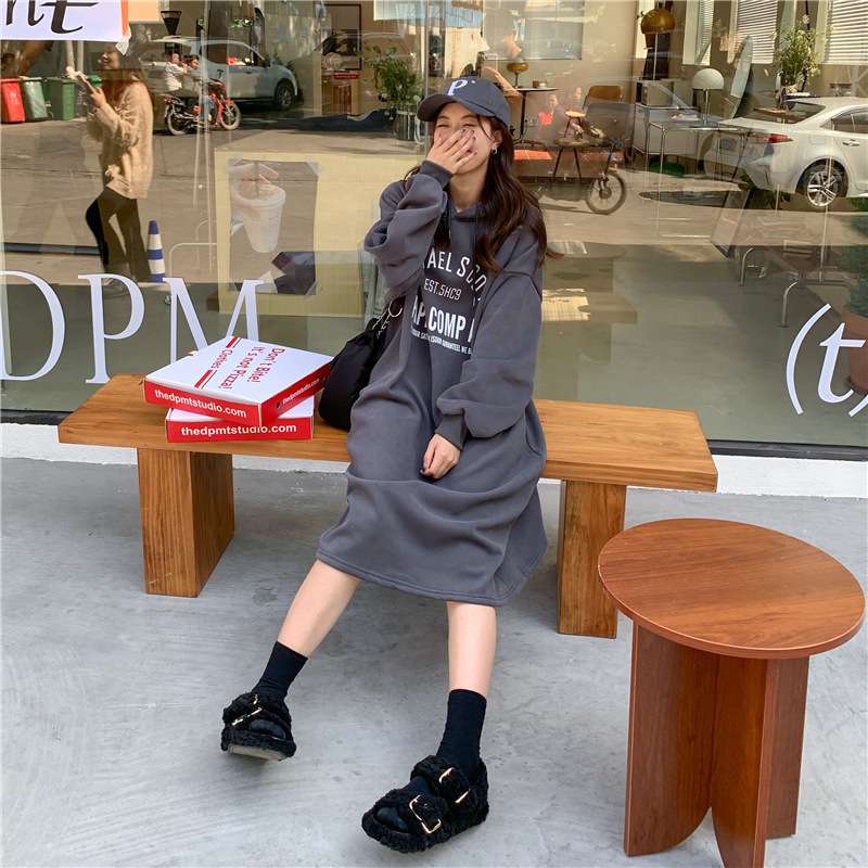 ロングワンピース ゆったりあったかラウンジワンピース