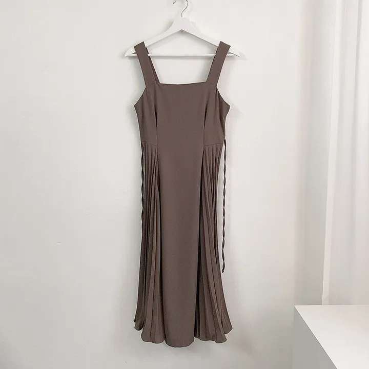 ロングワンピース しなやか優美シルエットジャンパースカート