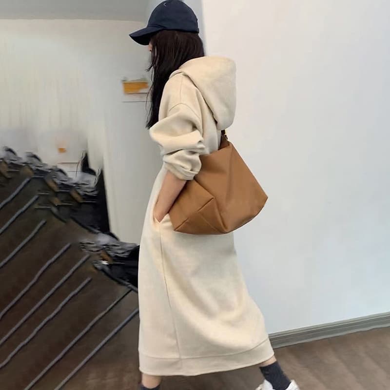 ロングワンピース ふわもこオーバーサイズワンピース