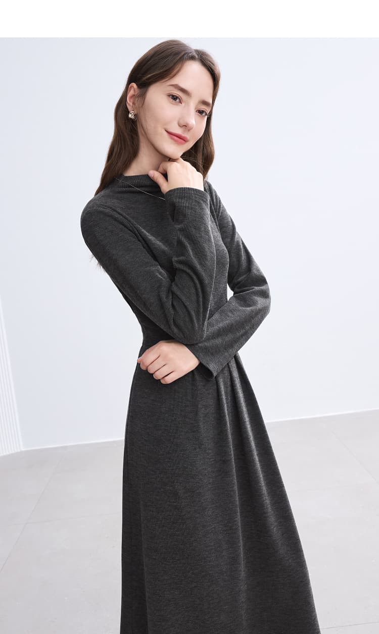 ワンピース タートルネック すっきり美シルエット タートルワンピース