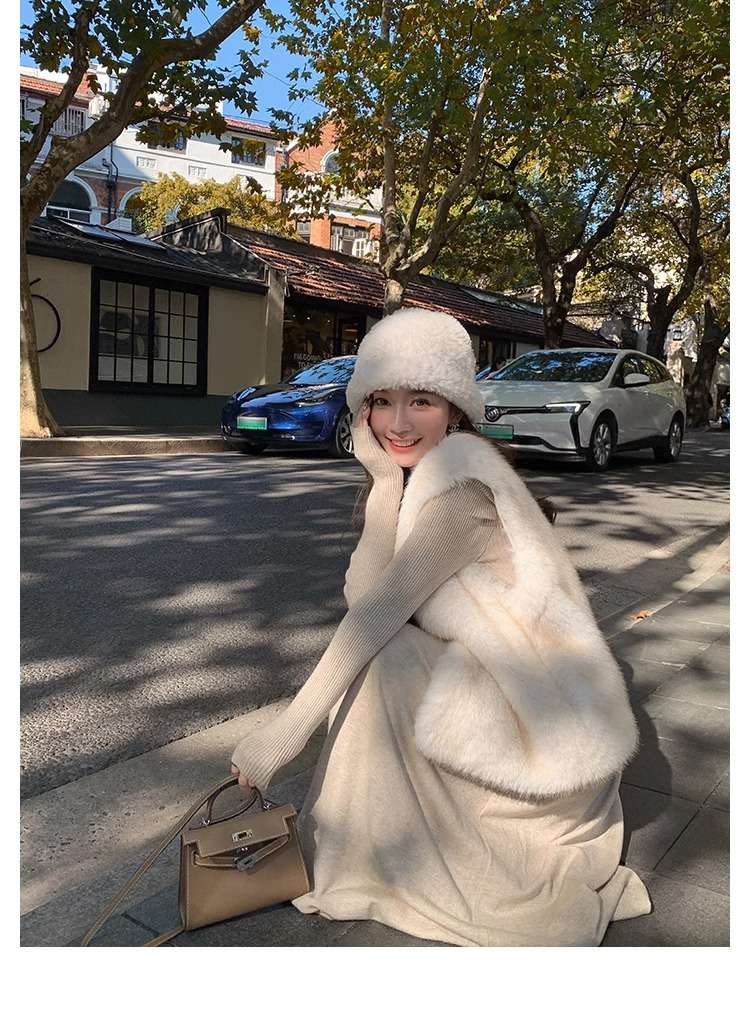 ロングワンピース シャーリング プリンセスニットワンピース