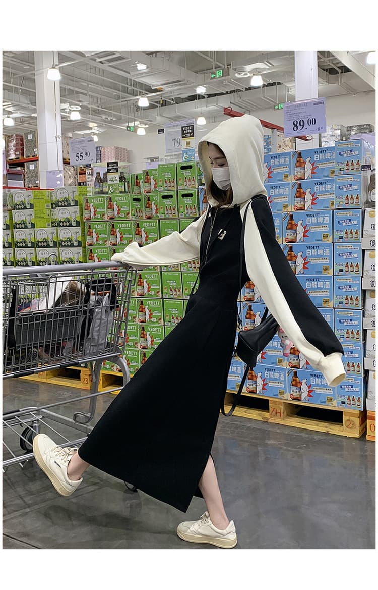 ロングワンピース ゆるふわ裏起毛スウエットワンピース