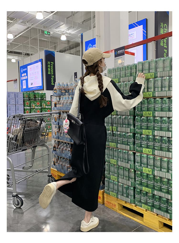 ロングワンピース ゆるふわ裏起毛スウエットワンピース