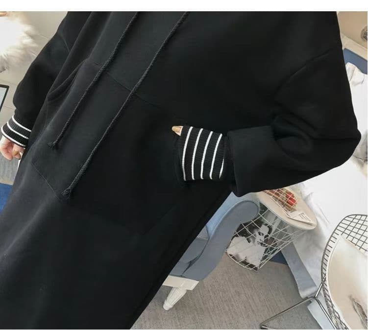 ロングワンピース ゆったりあったかハイネックワンピース