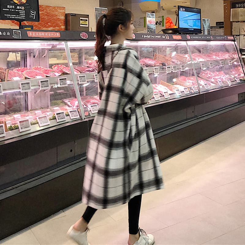 ロングワンピース シャツ チェック柄ベルト付きロング丈シャツワンピース