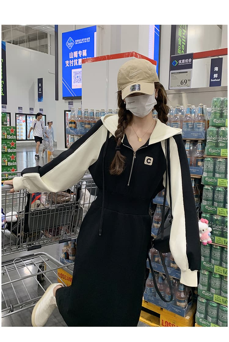 ロングワンピース ゆるふわ裏起毛スウエットワンピース